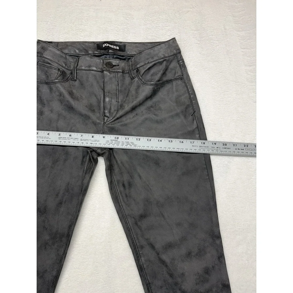 Express Women's Skinny Ankle Pants in a gray faux suede finish Sz 6R
